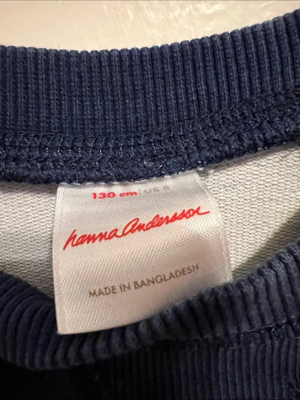 Hanna Andersson Kids Holiday Print Crewneck Sweatshirt - Navy